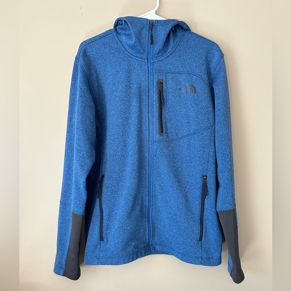 The North Face Men’s Canyonland Full Zip Fleece Hoodie Blue size Medium - Picture 2 of 9